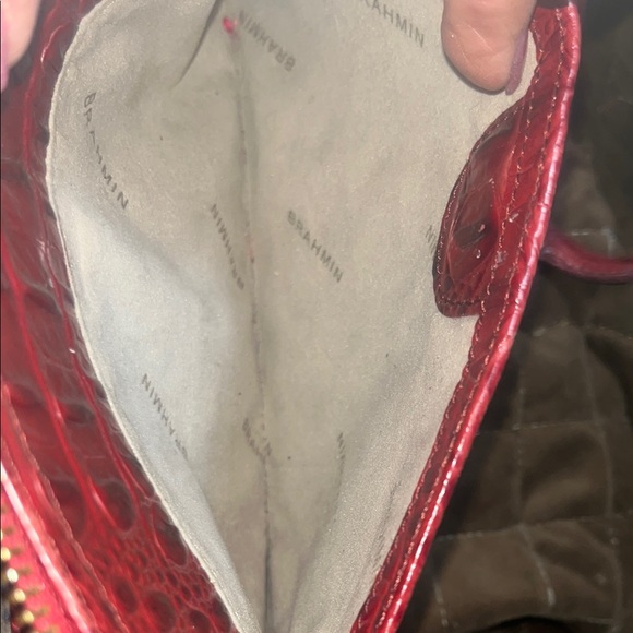Brahmin Red Croc-Embossed Clutch - Picture 9 of 10